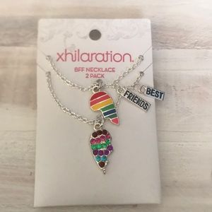 Best Friends BFF 🌈 Rainbow Heart Necklaces 2-Pack